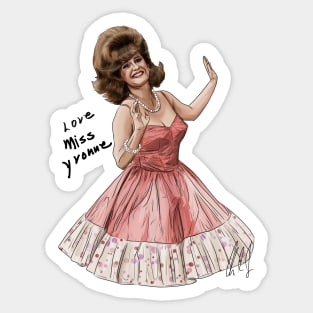 Miss Yvonne: The Most Beautiful Woman in Puppetland Sticker